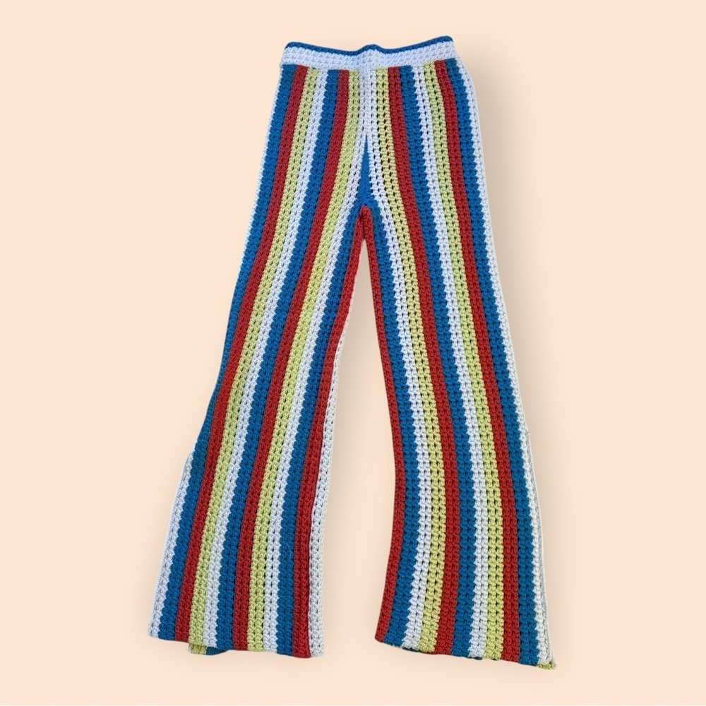 Solid & Striped colorful crochet knit Lola pants NWT $248 - Picture 5 of 12